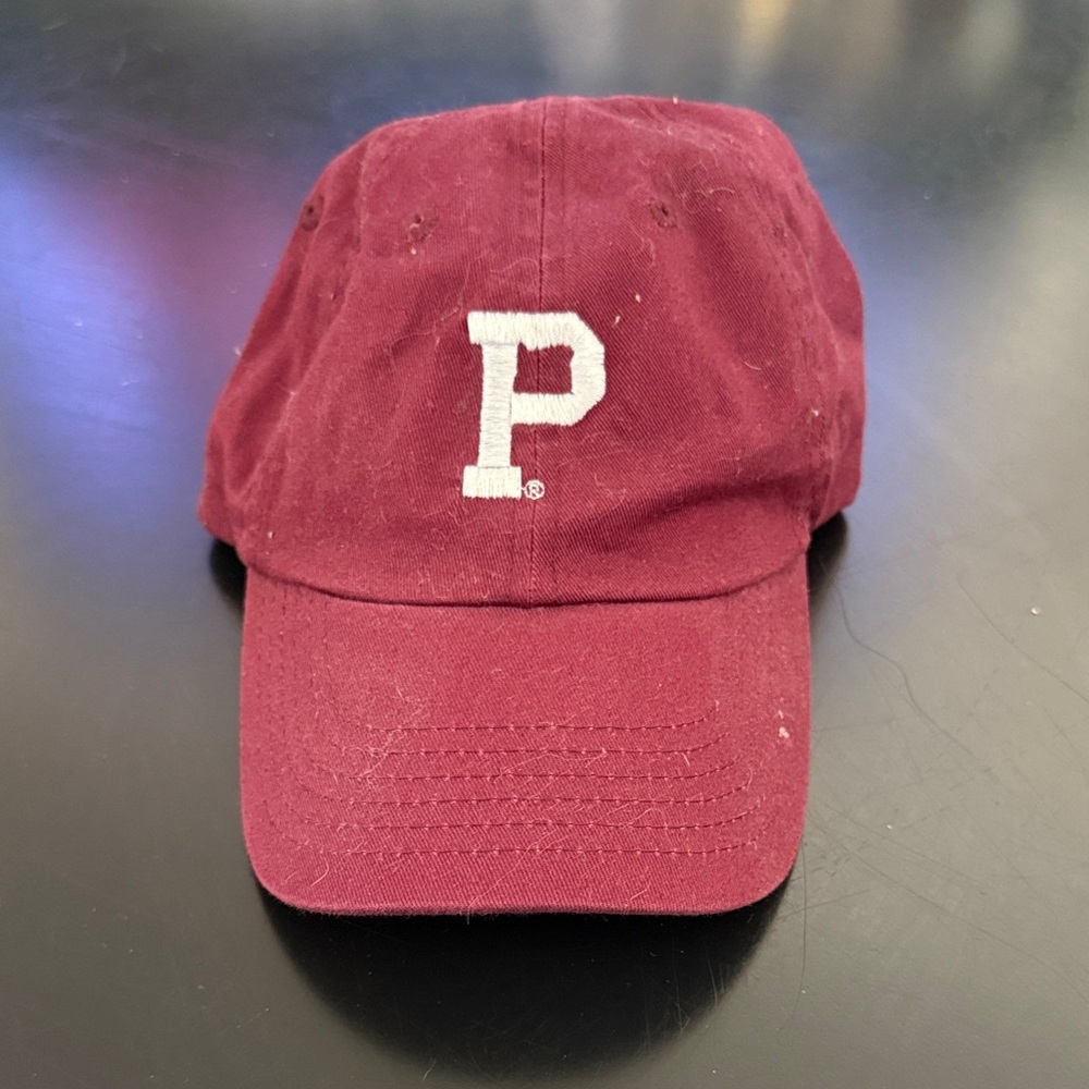 Men's Burgundy Cap with P Logo